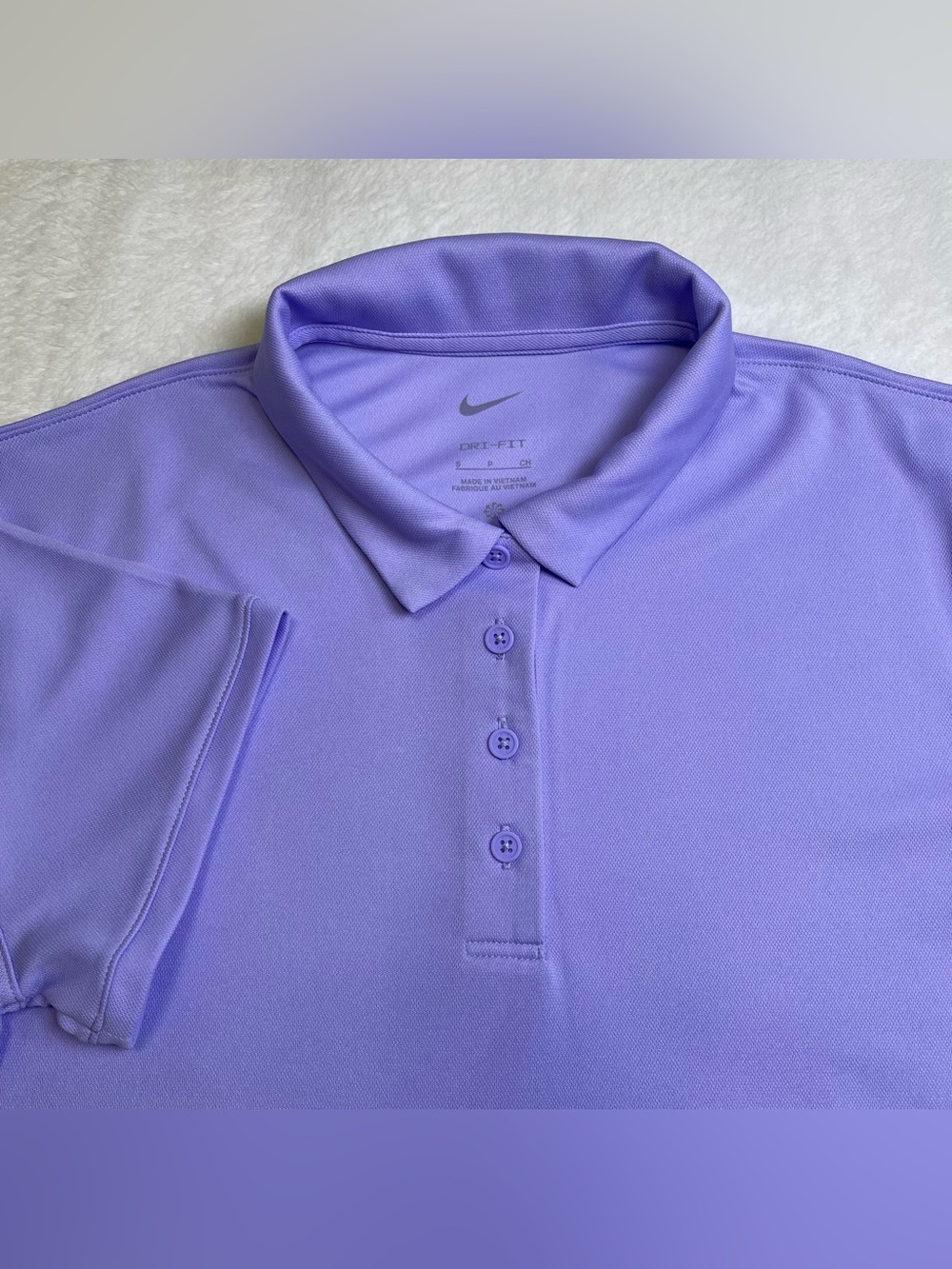 NWT Nike Golf Womens Small Purple Dri-FIT Short Sleeve Polo Shirt Christy's Hope